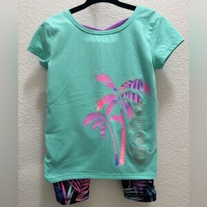 Girls Jumping Beans Twist Back Active Tank and Leggings